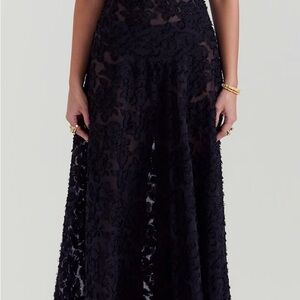 House of CB Black Lace Maxi Dress